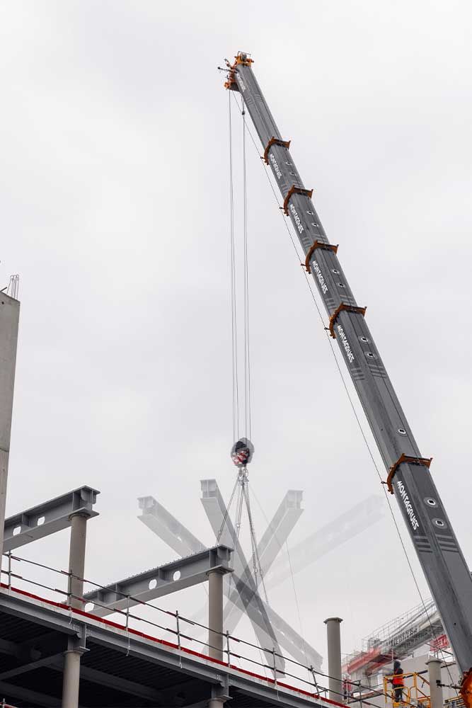 Photographie du chantier de l'Extension Dassault à Velizy