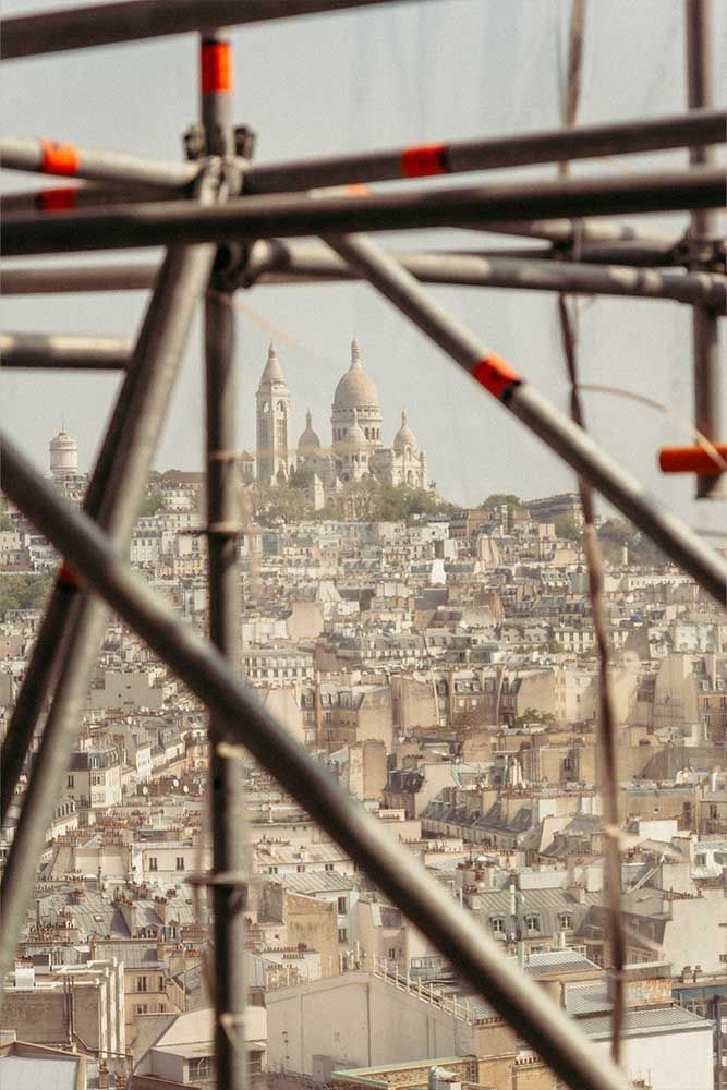Photographie du chantier de l'Eglise de la Sainte Trinité à Paris